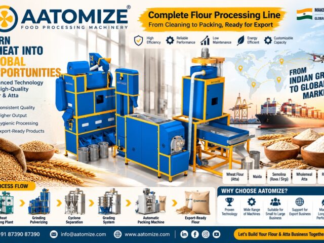 Wheat Flour Export Business from India: A New Opportunity for Entrepreneurs with AATOMIZE Flour Processing Machinery